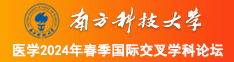 性高潮操逼抽插视频南方科技大学医学2024年春季国际交叉学科论坛